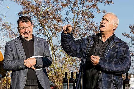 Zahájení Festivalu vína Český Krumlov - slavnostní výsadba vinné révy v kuchyňské zahradě u altánku Paraplíčko v areálu zámku, 26.10.2018, foto: Lubor Mrázek (13/36)