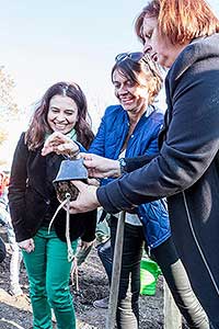 Zahájení Festivalu vína Český Krumlov - slavnostní výsadba vinné révy v kuchyňské zahradě u altánku Paraplíčko v areálu zámku, 26.10.2018, foto: Lubor Mrázek (19/36)